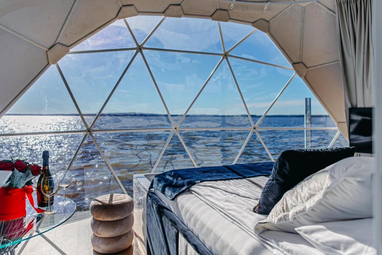 Grand Ht Houseboats - Domki Na Wodzie - Sauna, Jacuzzi, Kominek Mielno  Eksteriør bilde
